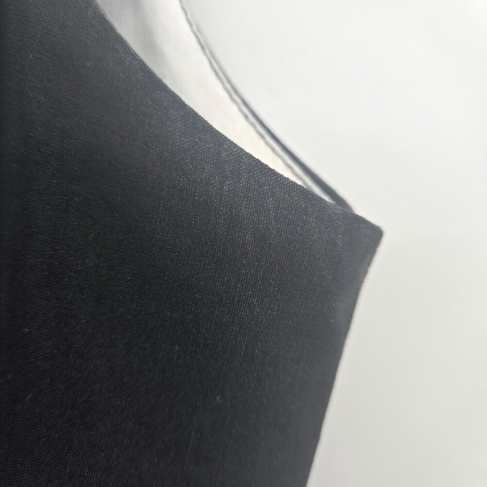 Tatyana Black White Triangle Cutout Back Collar Cotton Nylon Midi Dress 4x - Picture 12 of 12